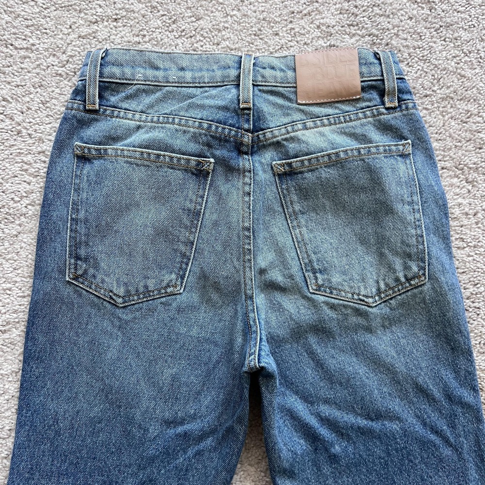 B SIDES Straight Jeans Womens 24 Blue High Rise Medium Wash Denim Made USA - Picture 3 of 16